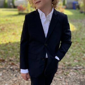 J. Crew Crewcuts Ludlow Slim Suit Navy Italian Wool Size 7